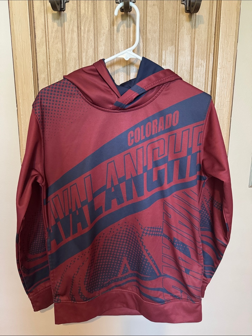 NHL Youth Maroon & Navy Team Pullover Hoodie